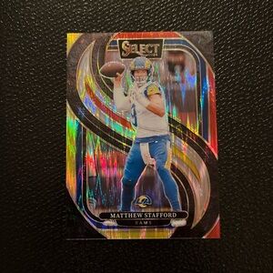 Mathew Stafford Red/Yellow Premeir Level Shock Prizm SP